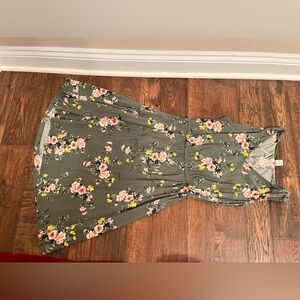 Green Floral Sun Dress